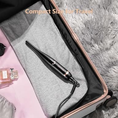 ORYNNE 3/10'' Small Flat Irons for Short Hair Pixie Cut, 5s Ultra Fast Heat Up Tiny Pencil Flat Iron, Ionic Mini Edge Flat Iron, Skinny Thin Straightener Champagne Gold - Image 6
