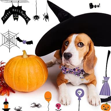 Faygarsle Stylish Bow Tie Collar for Small to Large Dogs - Cotton with Metal Buckle - Purple - Male or Female - Halloween & Fall - Image 5