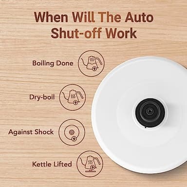 Mecity Electric Kettle Stainless Steel Gooseneck Water Kettle Water Boiler for Pour Over Coffee Fast Heating, Auto Shut Off, 27 fl oz, 1000W, Milk White - Image 6