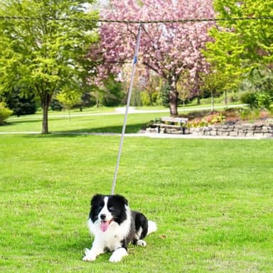 XiaZ Dog Tie Out Cable for Camping, 50ft Portable Overhead Trolley System for Dogs up to 200lbs,Dog Lead for Yard, Camping, Parks, Outdoor Events,5 min Set-up - Image 7