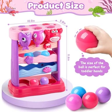 V-Opitos Musical Toy for 1, 2 Years Old Boys & Girls, Feeding Interactive Toys with Ball, Montessori Education Toys, Perfect Toddler Christmas Birthday Gifts - Image 2