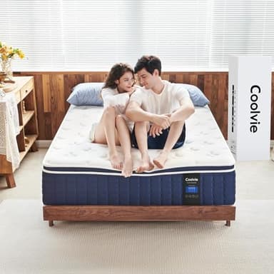Coolvie Full Size Mattress 14 Inch, Hybrid Full Mattress in a Box, 4 Layer Premium Foam with Pocket Springs for Motion Isolation and Pressure Relieving, Medium Firm Feel, 100-Night Trial - Image 5