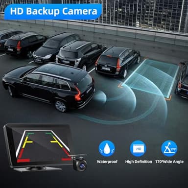 VUKARUAL Wireless Apple Carplay and Android Auto Screen for Car, 7" HD Portable Touch Screen Car Stereo with Bluetooth, Backup Camera, Navigation, Mirror Link for All Vehicles - Image 3