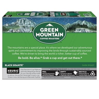 Green Mountain Coffee Roasters Black Granite, Keurig Single Serve K-Cup Pods, Espresso Style Dark Roast, 60 Count (6 Packs of 10) - Image 11