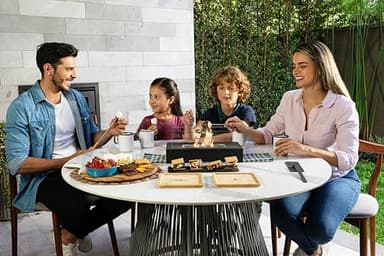 Roundfire Edge - Tabletop Fire Pit with Smores Kit - Ethanol Fire Pit, Fire Bowl, Table Top Fire Pit, Mini Personal Fireplace for Indoor & Garden - Gifts for Women Housewarming Birthday - Image 5