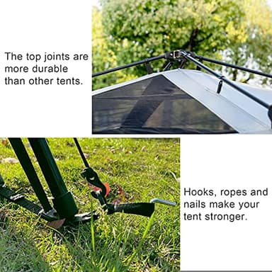 EVER ADVANCED 6 Person Camping Tent, Blackout Design Tent for Camping Instant Cabin Tents for Family with Rainfly, 60s Easy Setup, Water-Resistant - Image 7