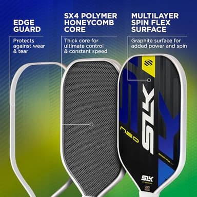 Selkirk Sport Pickleball Paddles | Featuring a Multilayer Fiberglass and Graphite Pickleball Face | SX3 Honeycomb Core | Designed in The USA for Traction and Stability - Image 3