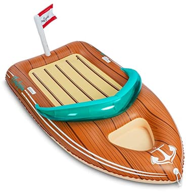 JOYIN Giant Boat Pool Float with Cooler - Inflatable Boat Funny Pool Floats Raft with Reinforced Cooler, Lounge Floaties Beach Lake Toys fun in summer Swimming Pool Party Decorations for Kids & Adults - Image 8