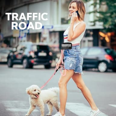 Yicostar Hands Free Dog Leash, Adjustable Waist Belt with Double Padded Handles No Pull,Pink - Image 9