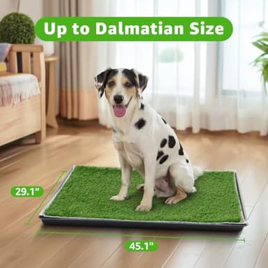 PICK FOR LIFE Dog Grass Large Potty Patch, Artificial Dog Grass Bathroom Turf, Washable Puppy Pee Pad, Perfect Indoor/Outdoor Portable Potty for Dogs - Image 3