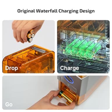 OLIGHT Ostation X Battery Charger Exclusively for Rechargeable AA NiMH Comes with 32 Batteries, 3 in 1 Design, Charging&Testing&Storage, No Polarity Check Needed, Bad Battery Detection, APP Control - Image 4