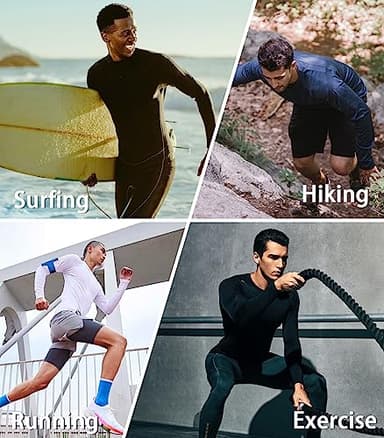 NORTHYARD Men's Sun Protection UPF 50+ Shirts Long Sleeve Running Workout Athletic Gym Shirt UV Swim Fish Rash Guard Hiking BLUEHEATHER L - Image 6