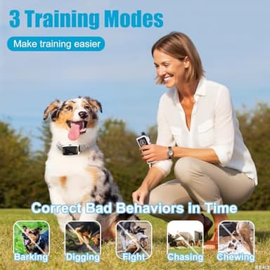 Dog Training Collar with Remote Control 4218 FT 3 Training Modes (Beep, Vibration, Safe Static) IPX7 Waterproof Rechargeable E-Collar for Small Medium Large Dogs 10-120lbs - Image 2