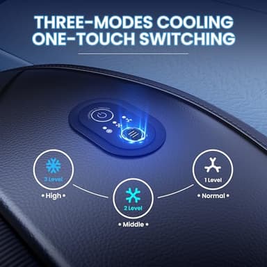 TOWTAMER 2025 Upgraded ICY Seat, Semiconductor Ventilated Cooling Car Seat Cover(Front Seat),12V-24V Cooling Car Seat Cushion with 3 Temp Modes,Universal Fit for SUV/Truck Accessories(Ice-Core Black) - Image 5