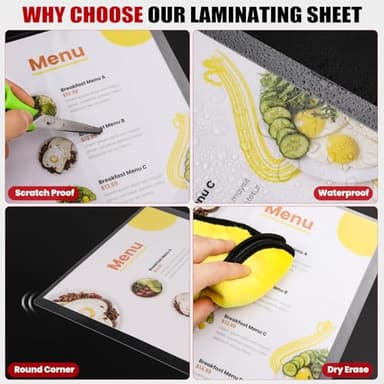 CAREGY 300 Pack Laminating Sheets, Holds 8.5 x 11 Inch Sheets,5 Mil Thermal Laminating Pouches,9 x 11.5 Inches Lamination Sheet Paper for Laminator, Clear, Letter Size, Office and School Supplies - Image 7