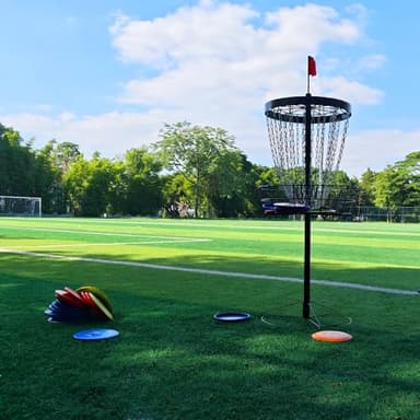 SGSPORT Disc Golf Basket with Discs | Portable Disc Golf Target with Heavy Duty 24-Chains Disc Golf Course Basket, Come with 6pcs Disc Golf Discs with Carry Bag - Image 4