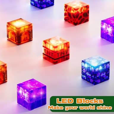 150 PCS Magnetic Blocks with Light Blocks - Magnet Tiles Toys for Kids, Boys and Girls, Magnetic Building Blocks Cubes, Stacking Magnets for Kids, Birthday Gifts for Boys and Girls Age 3+ Years Old - Image 4