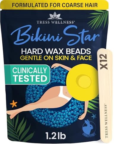 Tress Wellness Hard wax beads for hair removal - For sensitive skin - Bikini Star 1.2lb - Image 1