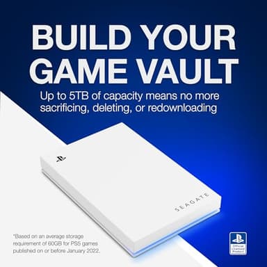 Seagate Game Drive for PlayStation® Consoles 2 TB External Hard Drive - USB 3.2 Gen 1, Officially-Licensed (STLV2000101) - Image 7