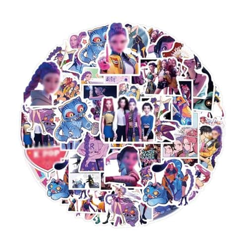 55PCS Movie Hunters Stickers, Anime Stickers Waterproof Vinyl Decals Laptop, Cell Phones, Water Cups Stickers - Image 1