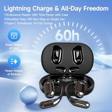Real Time AI Language Translator Earbuds, 3 in 1 Wireless Earbuds with 144 Languages & Accents, 60Hr Battery & Charging Case, APP Enabled Translator Device for Travel, Business, iOS & Android (Black) - Image 4