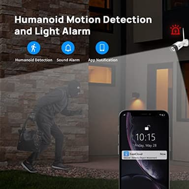 【Wireless Pro,Plug & Play】 Hiseeu 2.5K 5MP WiFi Security Camera System Outdoor,Expandable 16CH 8MP NVR, 1TB HDD,Spotlight,2 Way Audio, IP66 Waterproof, Motion Alert, DC Power Plug-in, 24/7 Recording - Image 5