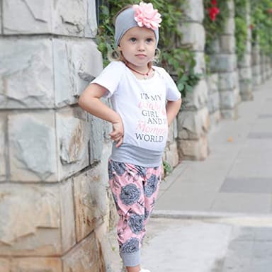 Renotemy Newborn Girl Clothes Outfits Ruffle Short Sleeve Tops + Floral Pants Sets Spring Fall Summer Baby Girl Clothes 3-6 Months Pink - Image 3