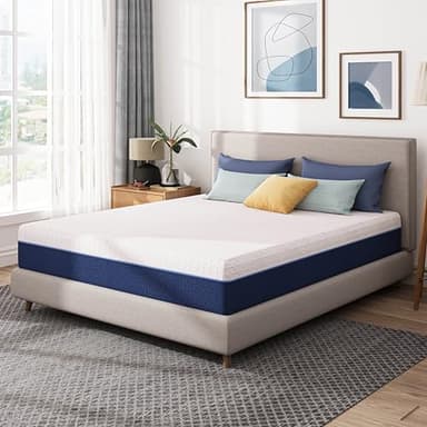 Gelsea 6 Inch Full Gel Cooling Memory Foam Mattress, Pressure Relief, Medium Firm Support,Mattress in a Box, CertiPUR-US Certified - Image 1