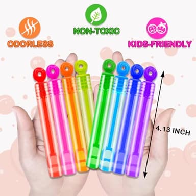 Halloween Party Goodie Bag Stuffer Fillers for Kids, 32 Pack Mini Bubble Wand Toys Gifts for Toddlers, Small Basket Pinata Birthday Camping Wedding Party Favors Supplies Classroom School Stuff Prizes - Image 3