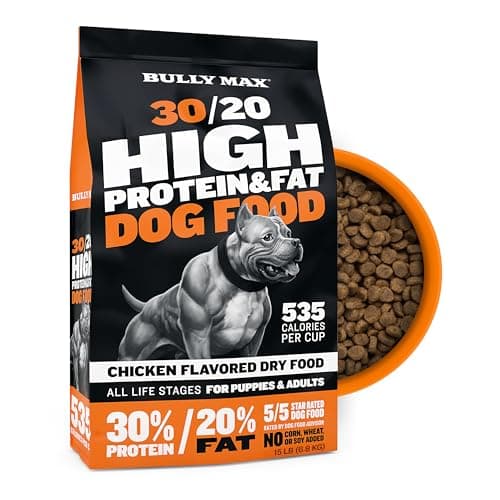 Bully Max High Performance Premium Dry Dog Food for All Ages - High Protein Natural Puppy Food for Small & Large Breed Puppies & Adult Dogs, 15 lb Bag - Image 1