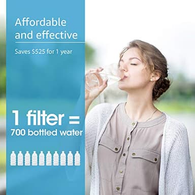 AQUA CREST Faucet Water Filter, Replacement for Brita® Filter, Brita® Faucet 36311 On Tap Water Filtration System, FR-200, FF-100 Replacement Filter, White (4 Packs) - Image 6