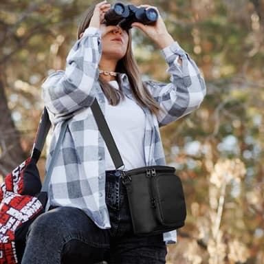 CaSZLUTION Travel Protective Case for NIKON Monarch M5 M7 8x42 Binocular, Durable Fabric Storage Bag with Shoulder Strap Compatible with Nikon PROSTAFF P3 8x42 10x42 Binocular, Black (Case Only) - Image 8