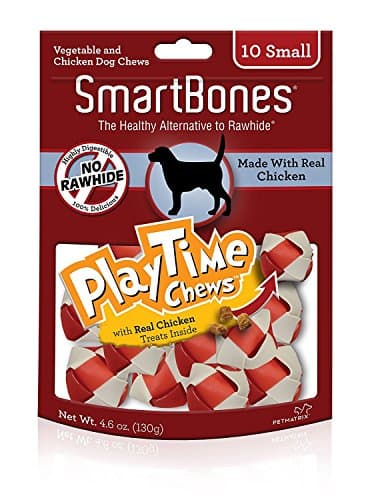 SmartBones PlayTime Chews, Rawhide Free Dog Chews, Treats for Dogs Made With Real Chicken, 10 Count Small - Image 1