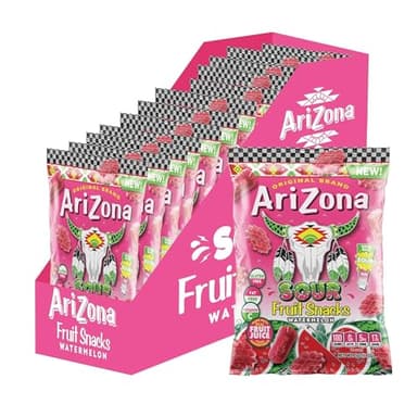 AriZona Fruit Snacks, Sour Watermelon - NEW - 5 Ounce Bags (Pack of 12) - Gluten Free - Gummy Chews - Image 1