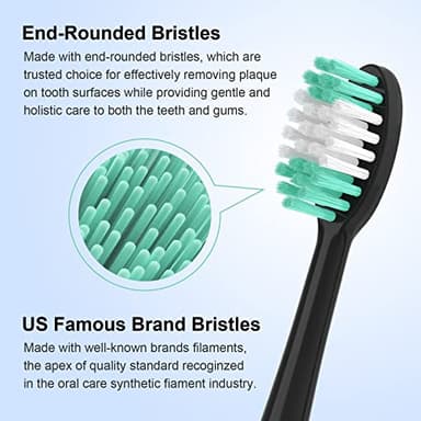 Everystep Replacement Toothbrush Heads 10 Pack for AquaSonic Black Series for Vibe Series Black Series pro, and for Duo Series pro Electric Toothbrush,Balck - Image 4