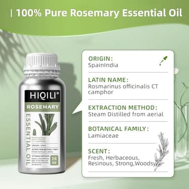 HIQILI Rosemary Oil for Hair Growth, Add to Shampoo & Conditioner, 100% Pure Undiluted - 16 Fl Oz - Image 8
