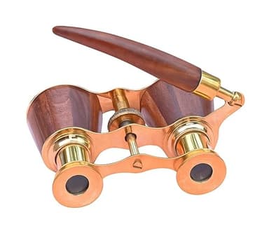 SIFAAT WORLD Opera Glasses, Opera Binoculars with Handle, Theatre Glasses for Adults & Kids, Solid Brass & Wood Coated Opera Glasses Binoculars for Women - Image 5