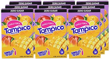 Tampico Singles To Go Drink Mix Packets, Mango Punch, Zero Sugar, Low Calorie, 100% DV of Vitamin C per Serving, Convenient, On-The-Go Water Enhancers, 6 sticks, Pack of 1 - Image 10