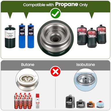OGERY 2-Burner Foldable Camping Stove with Griddle (Textured & Smooth) and Carrying Bag, Portable Propane Camp Stove with 2 Adjustable Burners & Piezo Ignition, for Camping Tailgating Essentials Gear - Image 9