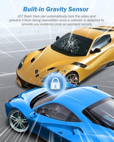 Dash Cam Front and Rear, 2.5K+1440P Triple Car Camera with 32GB Card, 3 Channel Dash Camera for Cars, G-Sensor, 3.16” IPS Screen, 24Hr Parking, 170°Wide Angle, Loop Recording, IR Night Vision, Blue - Image 4