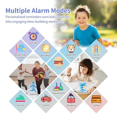 Smart Watch for Kids with 24 Puzzle Games HD Touch Screen Camera Music Player Pedometer Alarm Clock Calculator Flashlight 12/24 hr Gifts for 4-12 Year Old Boys Toys for Kids - Image 6