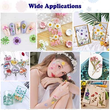 LUCISKY 85 Pcs Dried Pressed Flowers for Resin Molds, Real Natural Flowers Leaves for DIY Crafts, Nails, Jewelry, Soap and Candle Making - Image 6
