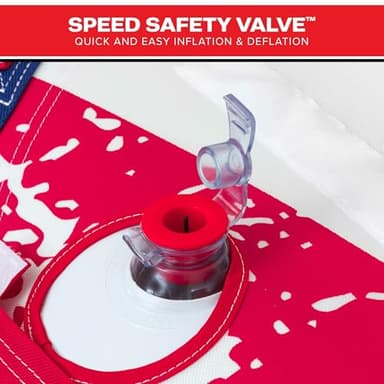 Airhead Big Mable, 1-2 Rider - Inflatable Towable Tube for Boating and Water Sports, Heavy Duty Full Nylon Cover & Zipper with EVA Foam Padding, Easy Inflating & Deflating - USA Stars & Stripes - Image 5