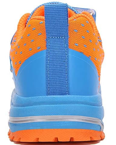 KUBUA Kids Sneakers for Boys Girls Running Tennis Shoes Lightweight Breathable Sport Athletic Blue Orange A Size US 13 Little Kid - Image 5