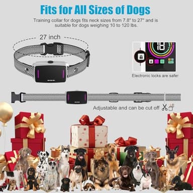 Dog Training Collar with Remote Control 4218 FT 3 Training Modes (Beep, Vibration, Safe Static) IPX7 Waterproof Rechargeable E-Collar for Small Medium Large Dogs 10-120lbs - Image 6