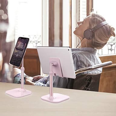 Doboli Cell Phone Stand, Phone Stand for Desk, Phone Holder Stand Compatible with iPhone and All Mobile Phones Tablet, Gifts for Adults Women Men Mom Wife, Pink - Image 7