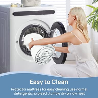 Rolanstar Twin Size Mattress 8 Inch, Gel Memory Foam Mattress for Pressure Relief, Fiberglass-Free Comfort Mattresses in a Box, Medium Firm Mattres for Kids, CertiPUR-US Certified, White - Image 6