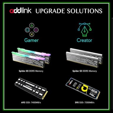 Addlink A93 2TB Storage Expansion for PS5 Console with Heatsink, Up to 7400mb/s, Gen 4 PCIe NVMe m.2 2280, SLC Cache Internal Solid State Drive(ad2TBA93M2P) - Image 6