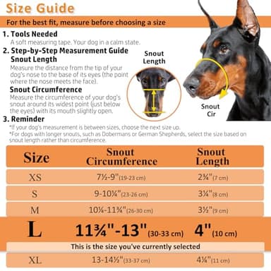 BARKLESS Dog Muzzle, Basket Muzzle for Biting, Chewing and Scavenging, Humane Cage Mouth Cover, Perfect for Grooming and Training Large Aggressive Reactive Dogs (L, Black) - Image 5