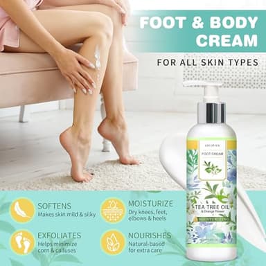 LUCOTIYA Tea Tree & Orange Flower Foot Soak Set - Salts, Foot File, Scrub & Urea Cream Pedicure Supplies for Dry, Cracked Feet - Foot Spa Pedicure Kit for Women Men - Image 5